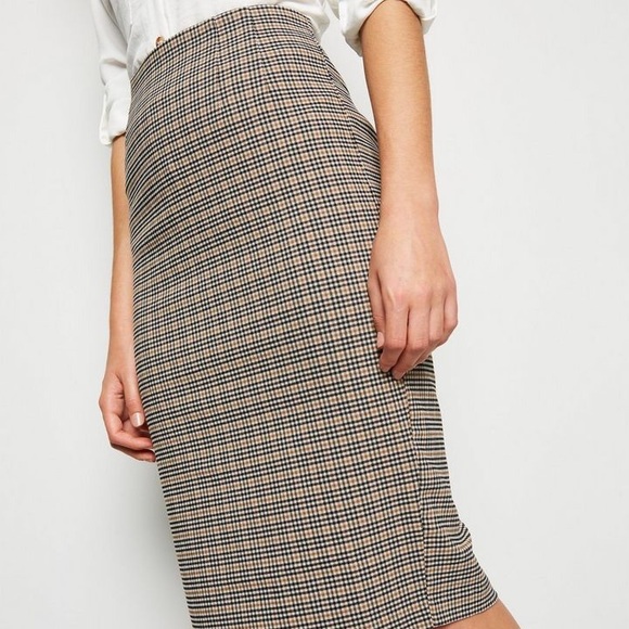 NWOT Checkered Stretch Pencil Skirt - Picture 8 of 9